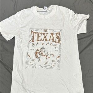 White Texas Graphic Short Sleeve Tee